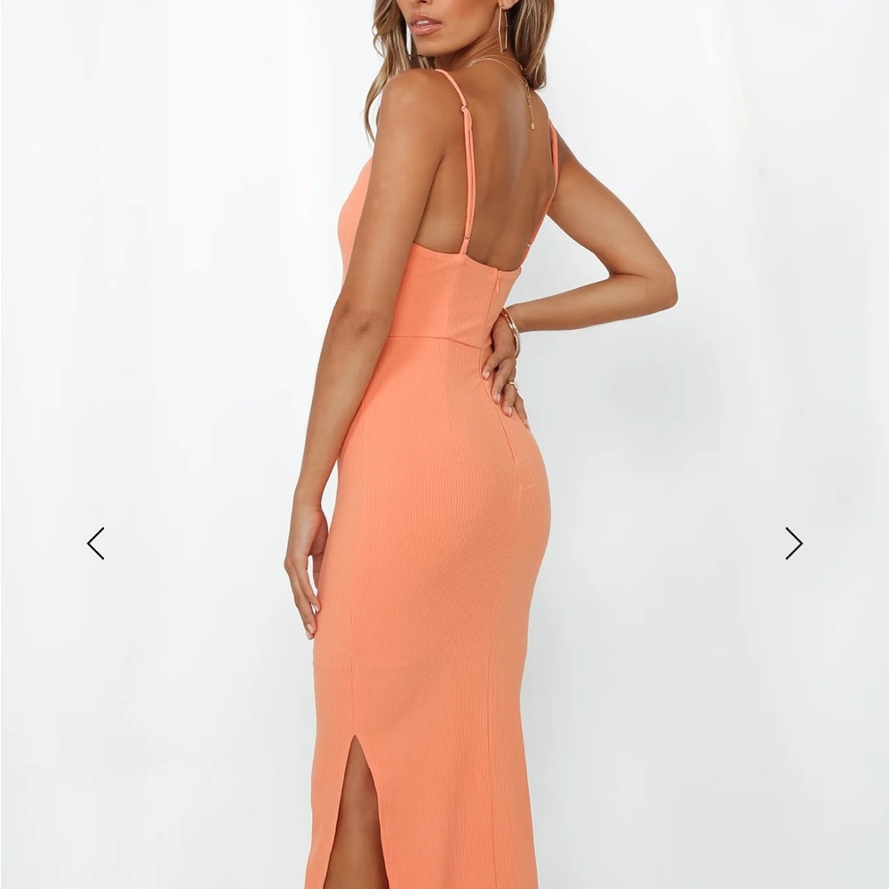 Hello Molly Vibrant Orange Midi Dress